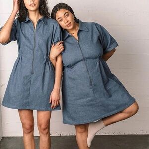 Noble Short Utility Dress - Limited Edition Denim